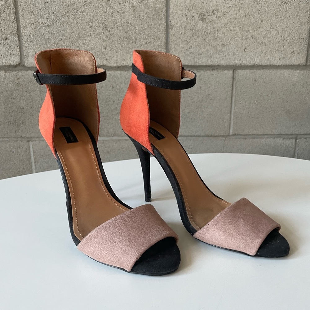 Zara Color Block Heels Two Tone